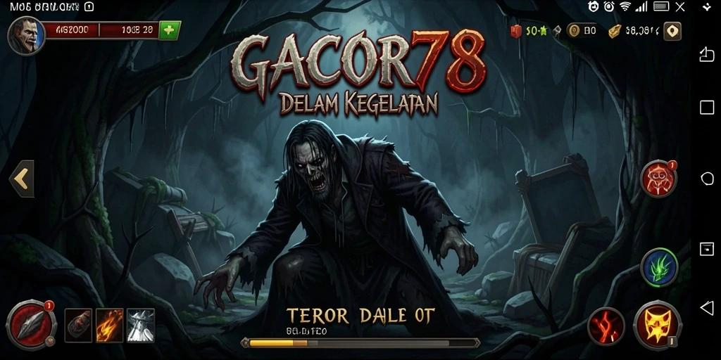 Tampilan gameplay menakutkan dalam GACOR78, penuh ketegangan dan kejutan.
