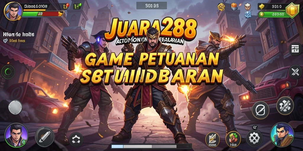 Tampilan aksi seru dalam JUARA288 dengan karakter unik.