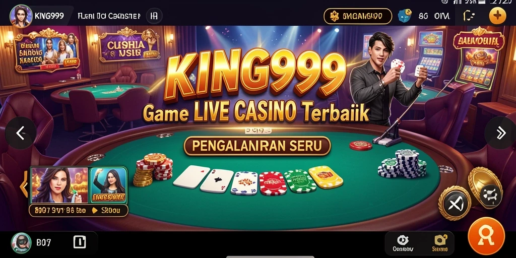 Tampilan gameplay Live Casino yang menarik dan mengasyikkan di KING999.