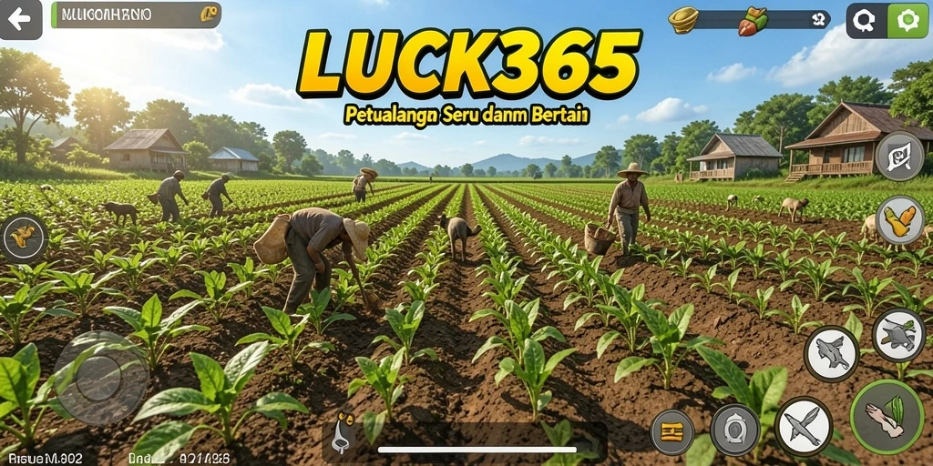 Tampilan gameplay LUCK365 yang seru dan mengasyikkan dalam bertani.