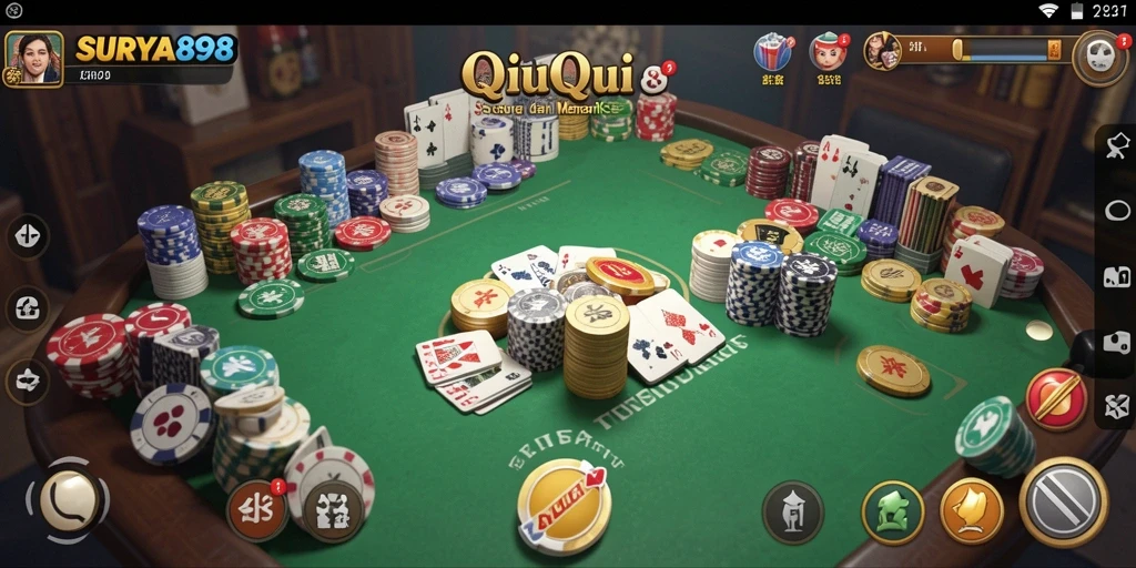 Tampilan gameplay SURYA898 yang seru dan penuh aksi QiuQiu.
