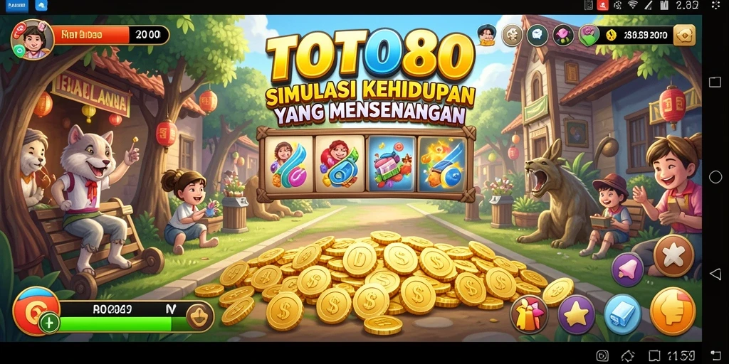 Tampilan gameplay TOTO80 yang penuh warna dan interaktif.